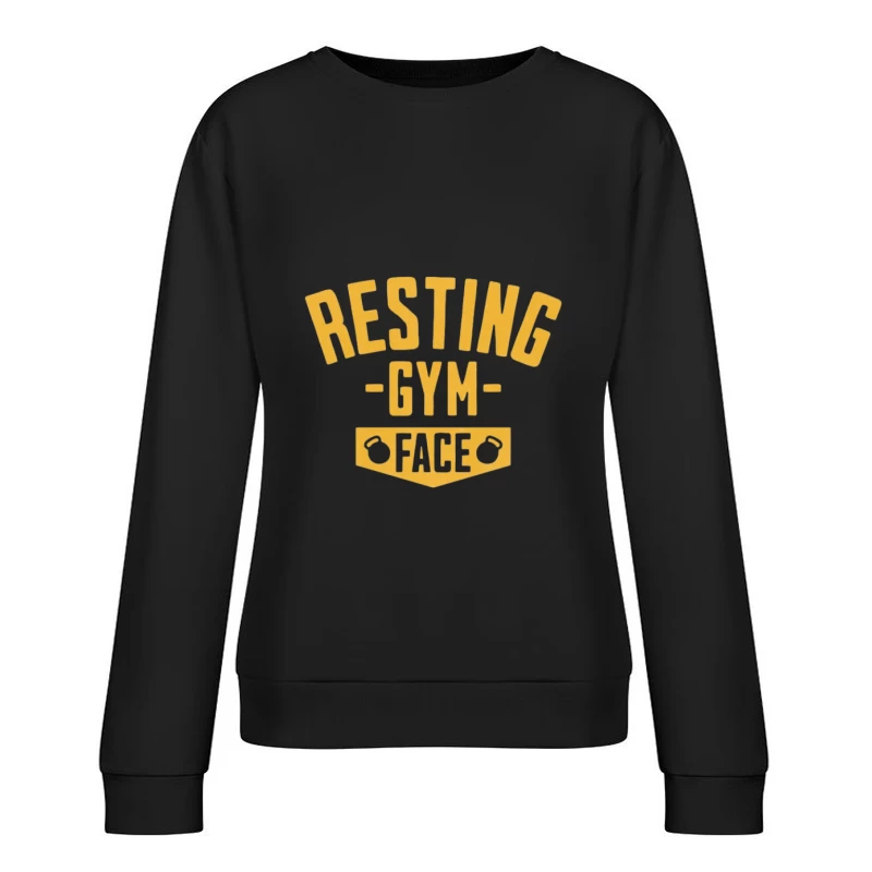 Resting Gym Face Design Damen Pullover Sweatshirt