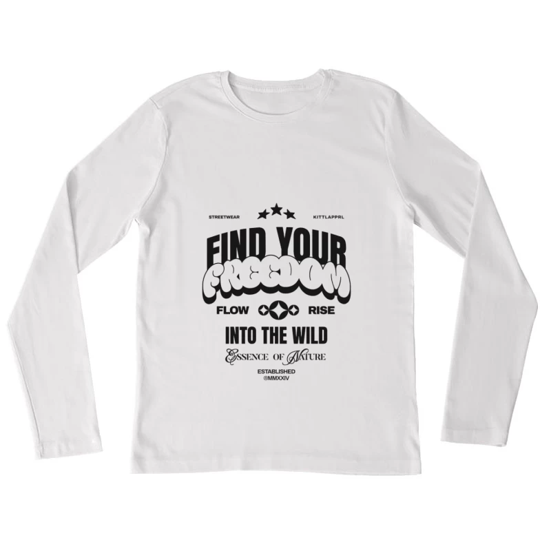 Finde deine Freiheit in der Wildnis Damen Langarm T-Shirt
