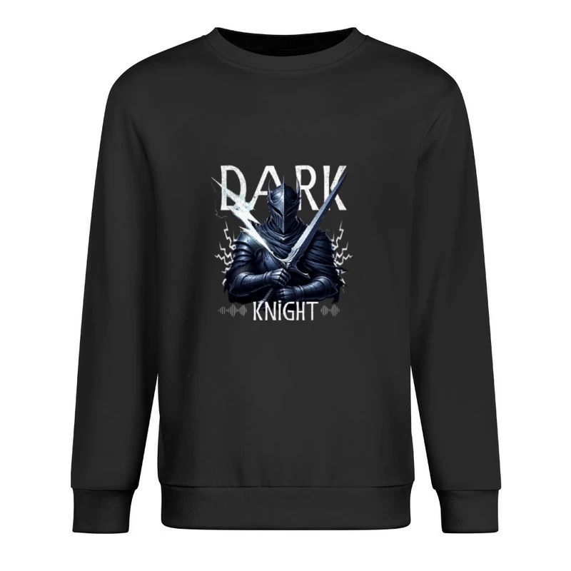 Dark Knight with Ancient Blade - Fantasy Warrior Illustration Male Pullover Sweatshirt