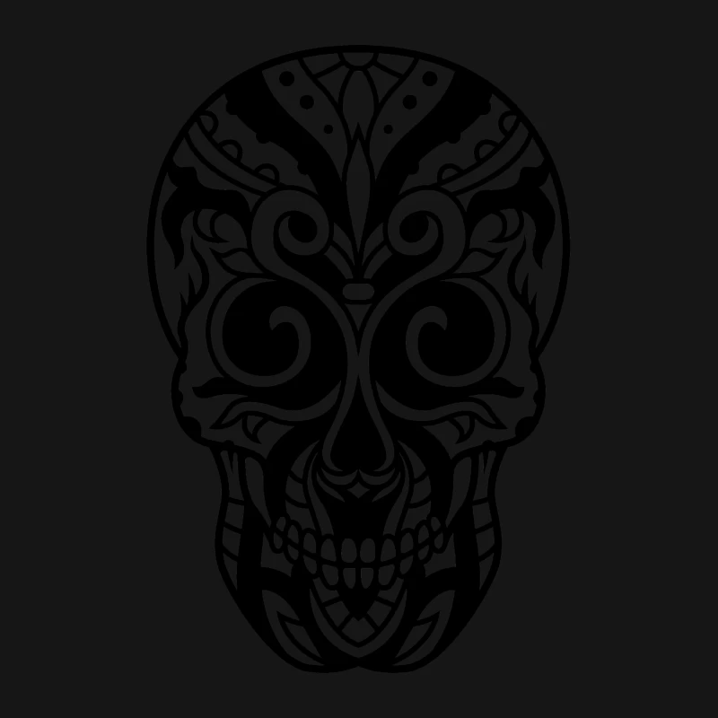 Calavera ornementale monochrome Femme T-Shirt