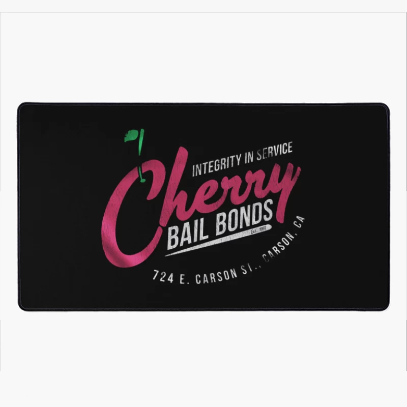 Cherry Bailbonds Retro Desk Mat