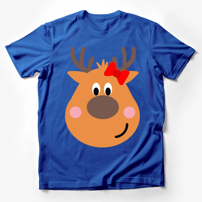 Renne mignon avec nœud rouge Homme T-Shirt