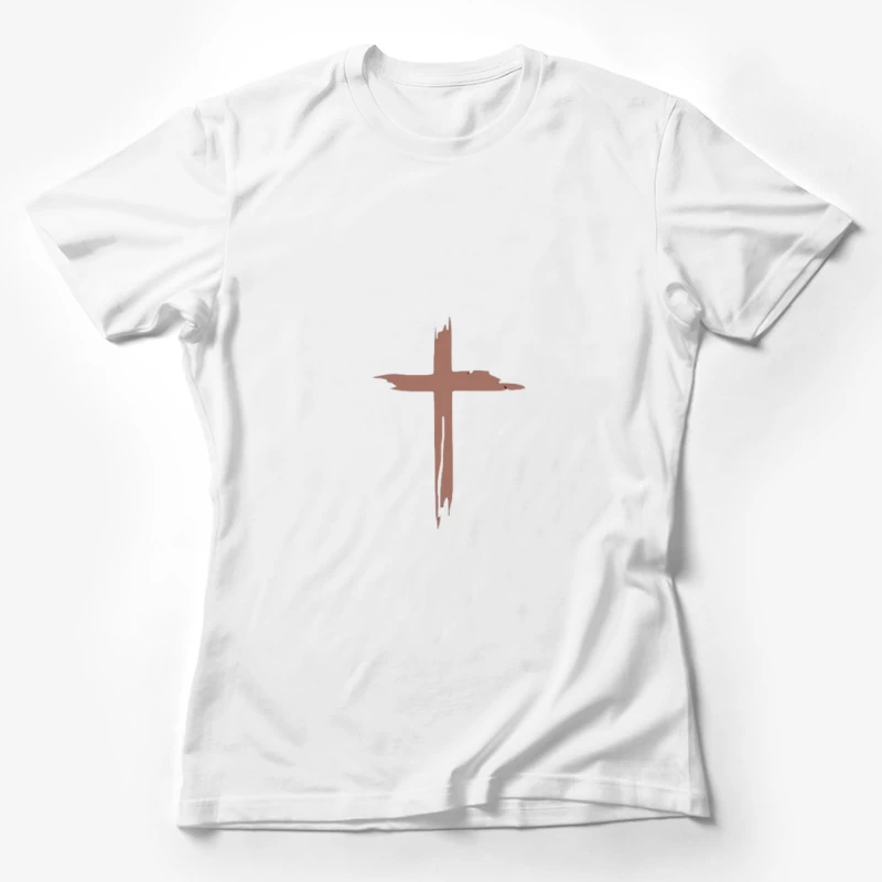 Croix en bois sur noir Femme T-Shirt