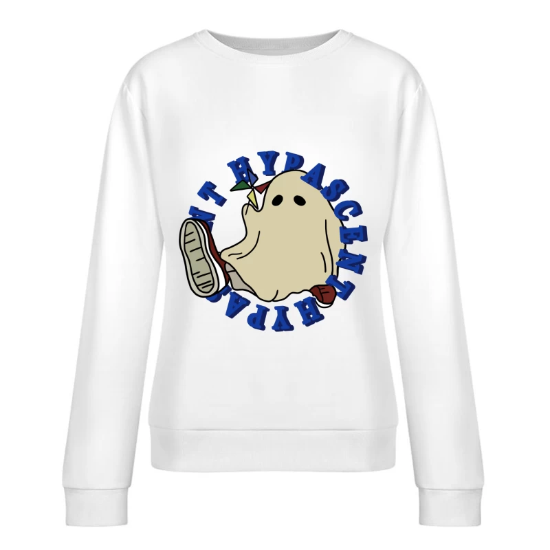Bunter Geister-Laufschuh Damen Pullover Sweatshirt