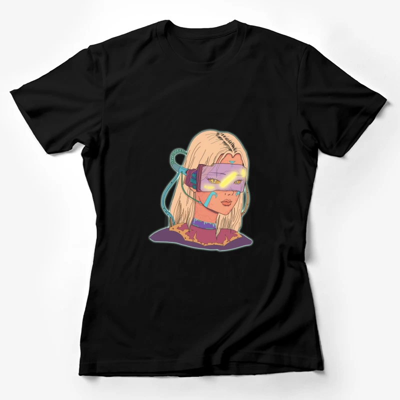 Cyberpunk-Futurismus-Porträt Damen T-Shirt