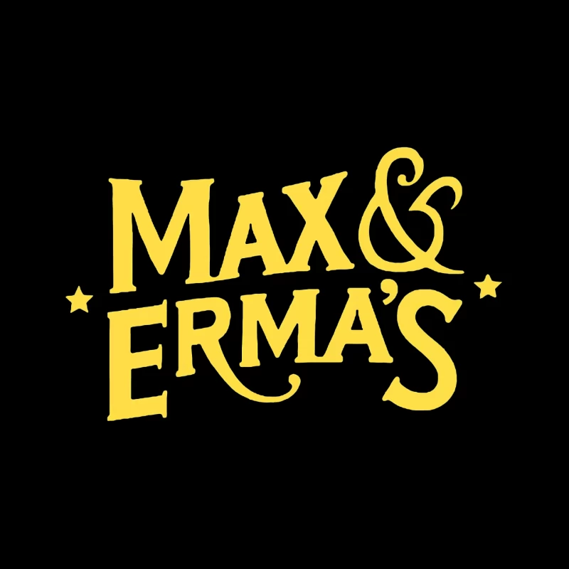 Max & Erma's Yellow Typography Logo Design Mouse Pad