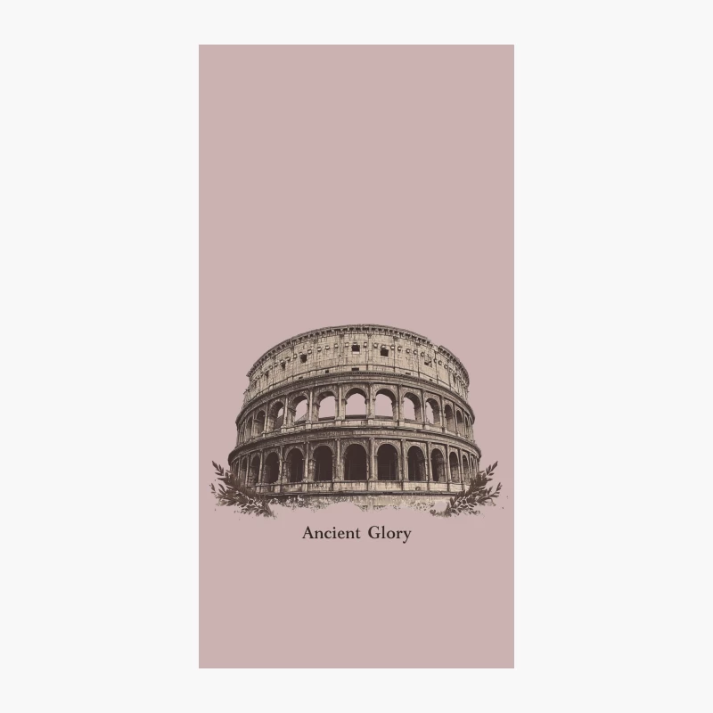 Illustrated Colosseum: Ancient Glory of Rome's Iconic Amphitheater iPhone Case