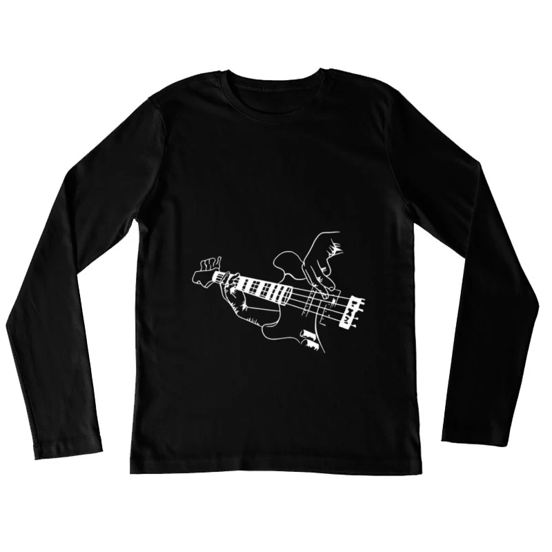 Bass Guitar Illustration Female Long Sleeve T-Shirt