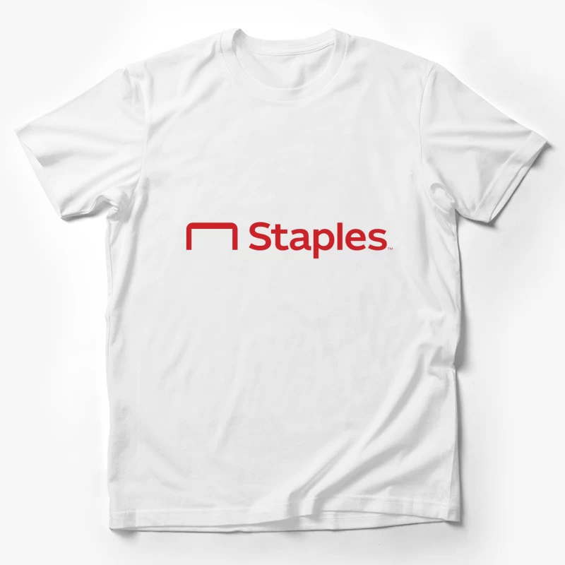 Staples Office Supply Retail Company Logo in Red Male T-Shirt