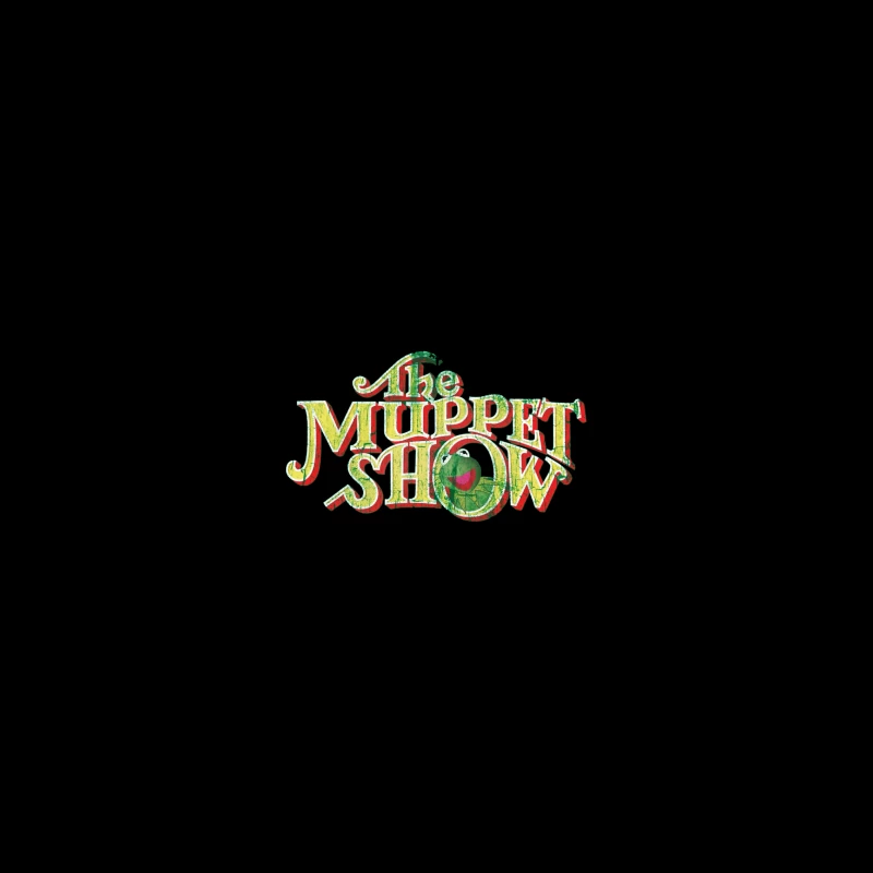 Vintage Logo Design of The Muppet Show with Green Frog Character iPhone Case