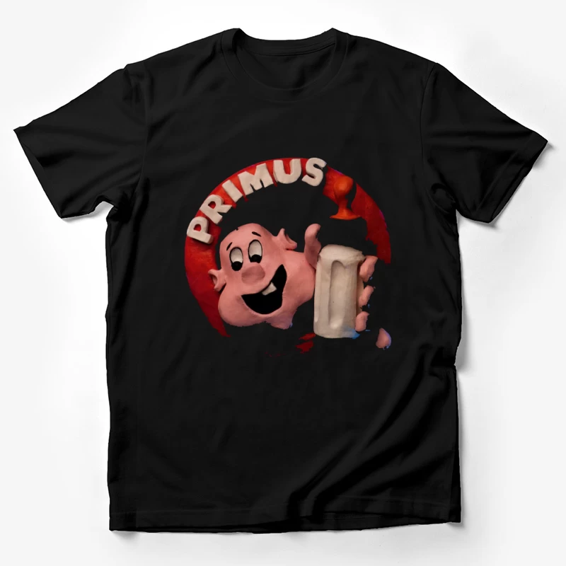 Vintage Primus Beer Mascot with Beer Mug Male T-Shirt