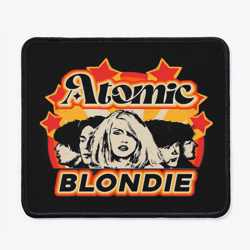 Atomic by Blondie - Retro Band Logo Design Mouse Pad