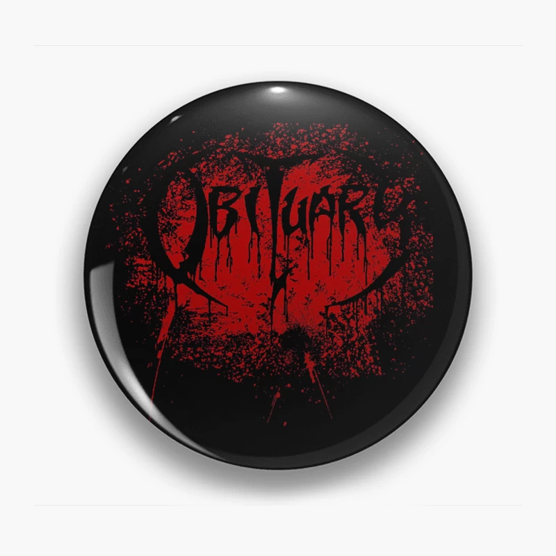 Obituary Red Blood Pin