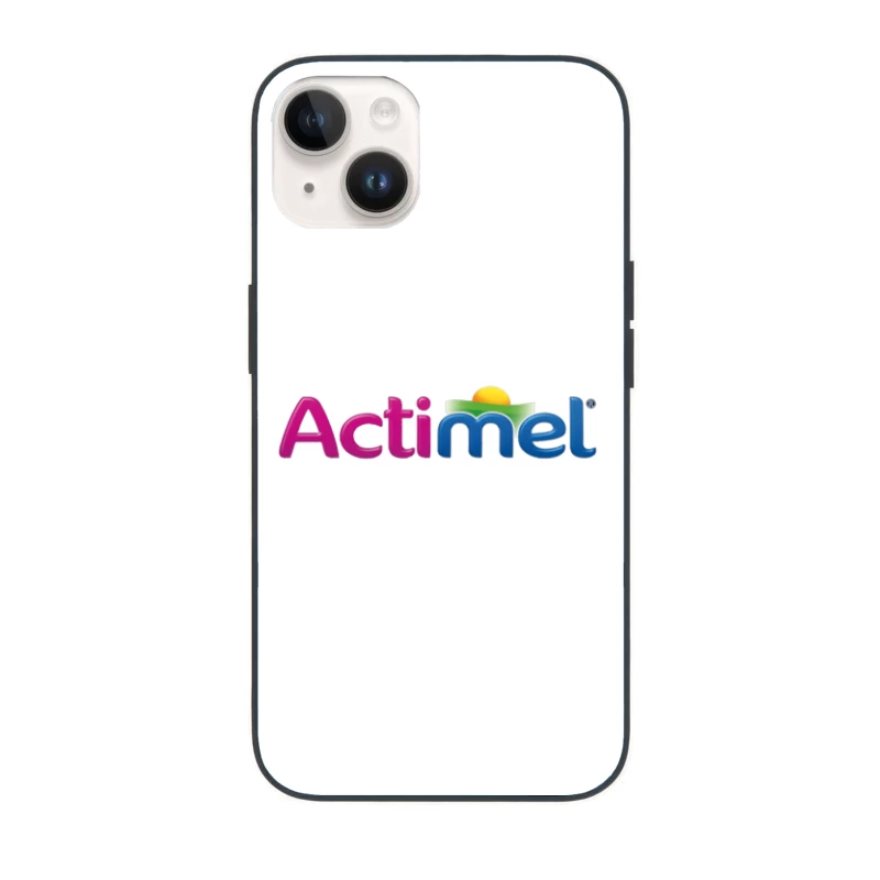 Actimel Dairy Brand Colorful Logo Design iPhone Case