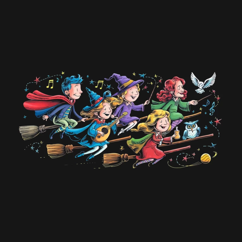 Magical Witches' Musical Flight Desk Mat