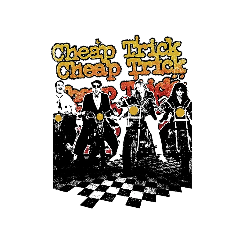 Cheap Trick Motorcycles Throw Pillow