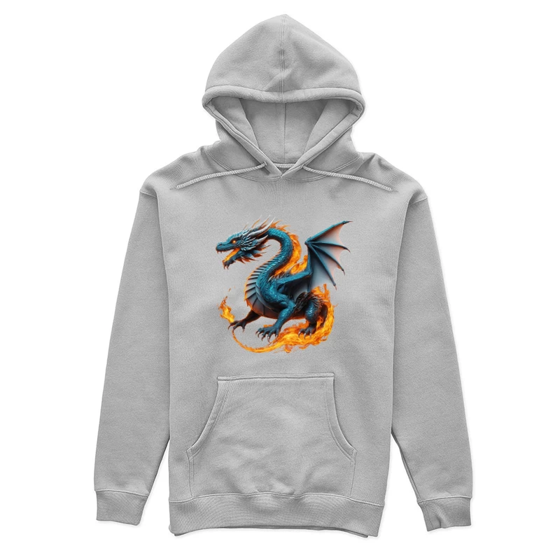 Mythical Fire-Breathing Dragon Female Pullover Hoodie