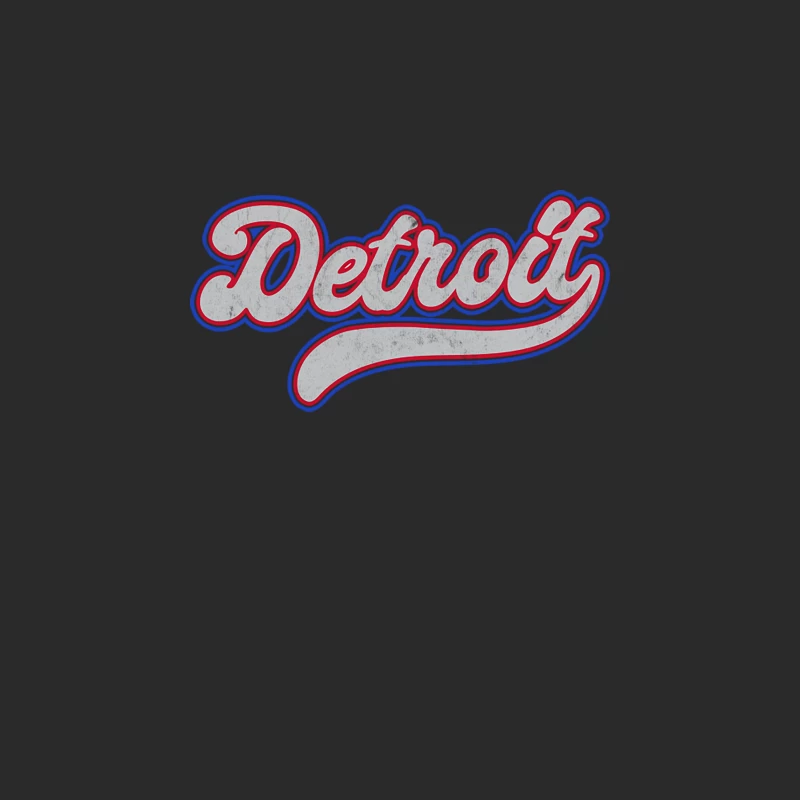 Detroit, MI  Retro Typography Design Baseball Cap