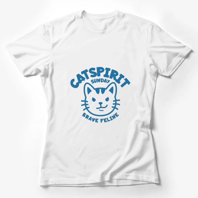 Mutige Katze Grafiken Damen T-Shirt