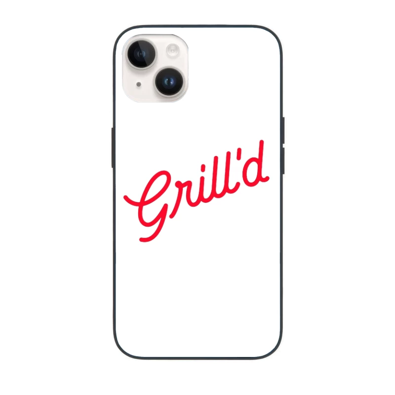 Red Script Logo of Grill'd Restaurant Chain iPhone Case