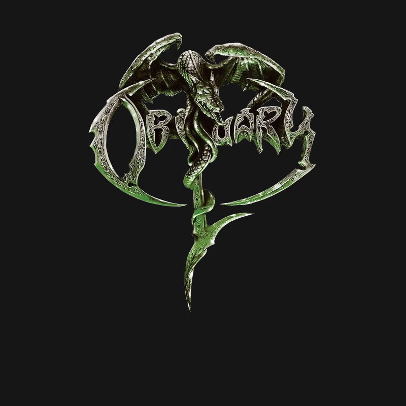 Obituary Dragon Logo Male T-Shirt