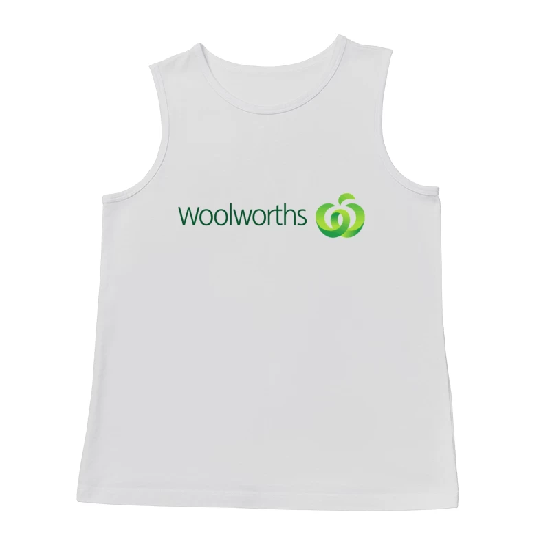 Woolworths Supermarket Chain Logo with Green Apple Design Male Tank Top