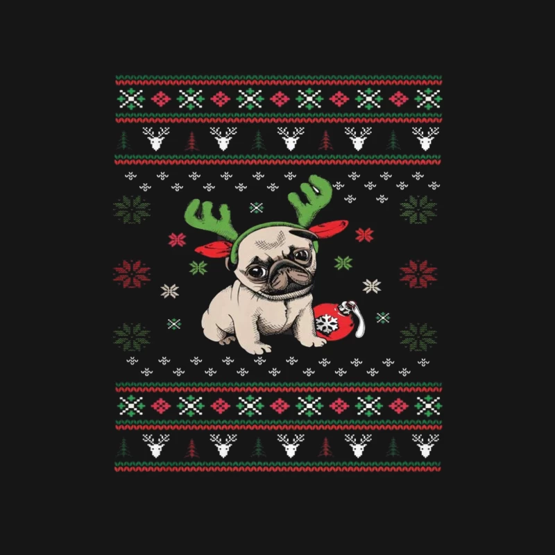 Chien de Noël avec bois de renne Femme T-Shirt