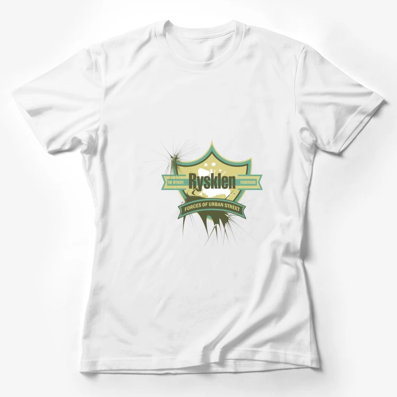 Design urbain Rysklen sur blason moderne Femme T-Shirt