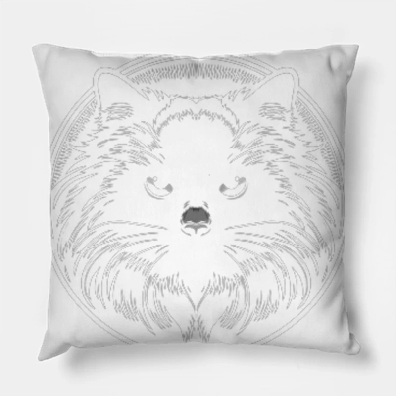 editable Dark Ragdoll Cat Portrait Throw Pillow