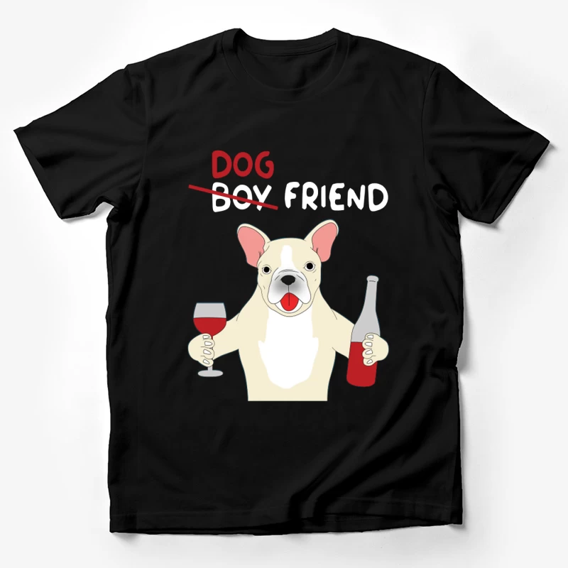 Chien avec vin et amitié Homme T-Shirt