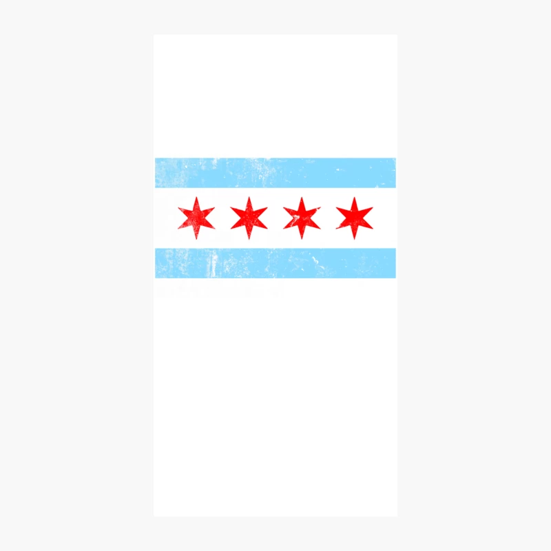 Chicago Flag, distressed iPhone Case