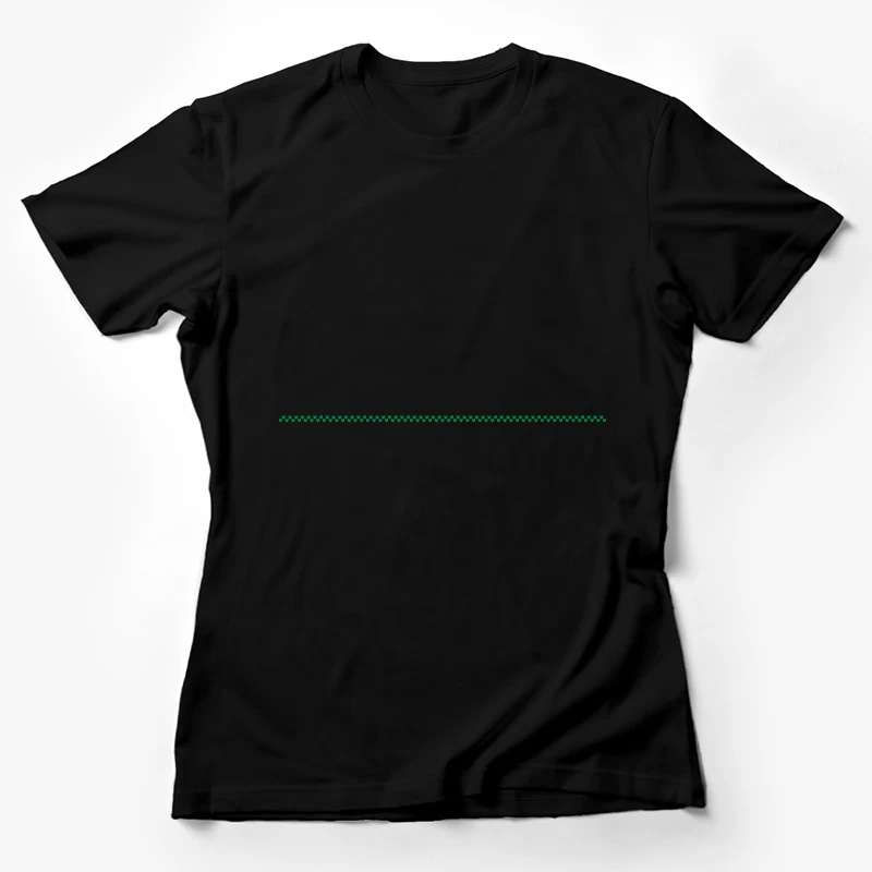 Illusion optique de lignes vertes et noires Femme T-Shirt