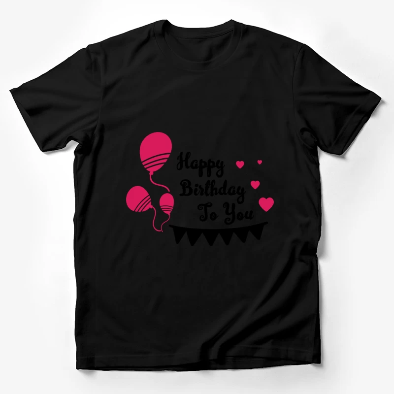 Balloons et cœurs roses Homme T-Shirt