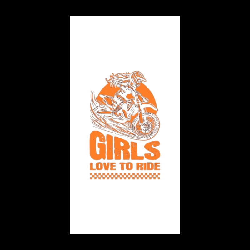 Girls Love to Ride - Motocross Racing Design iPhone Case