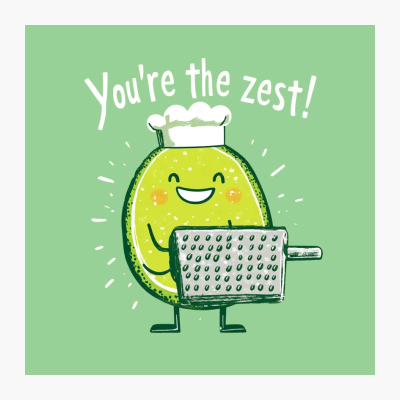 Cheerful Cartoon Lime with Kitchen Grater Pin