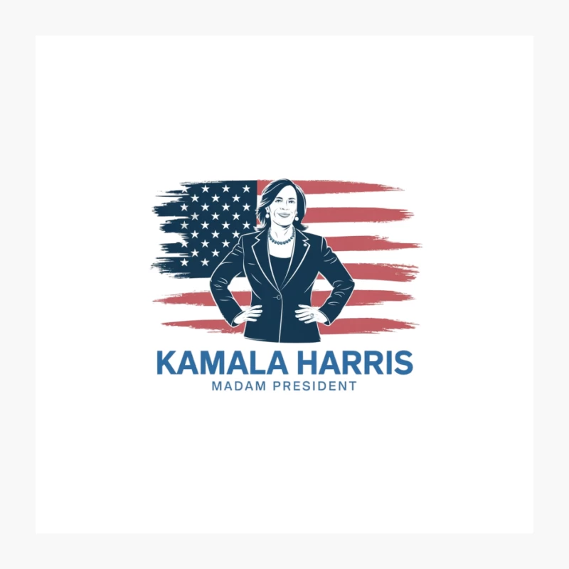 American Female Leader's Presidential Campaign Poster Pin