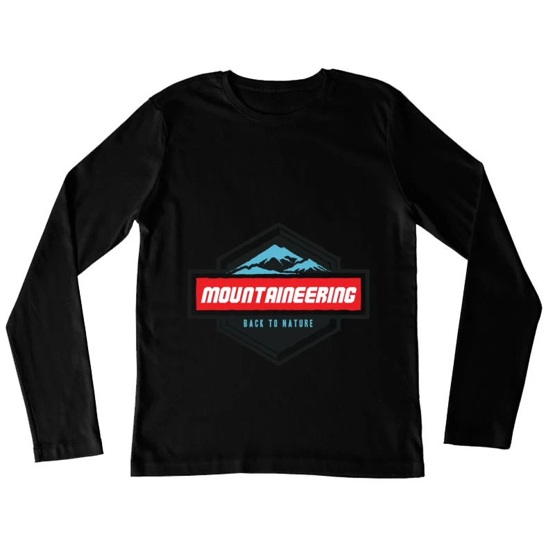 Logo de randonnée en montagne Femme Manches Longues T-Shirt