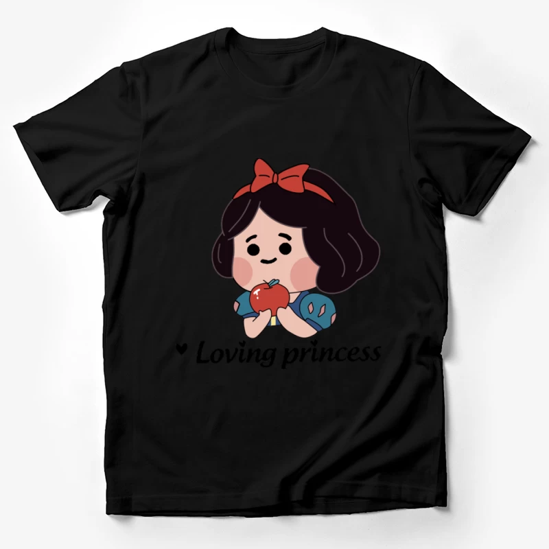 Liebenswerte Prinzessin mit Apfel Herren T-Shirt