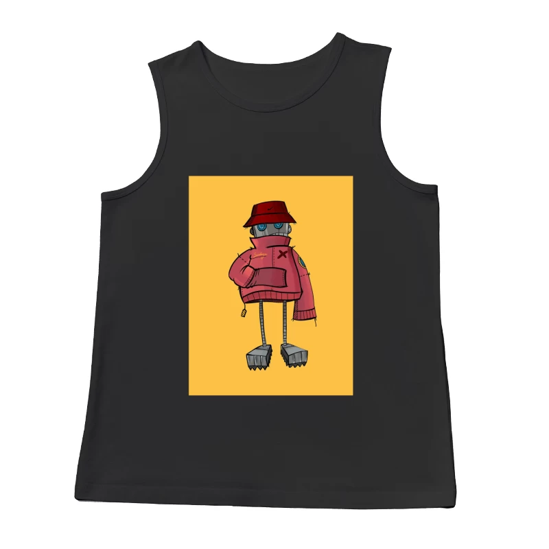 Robokite in Red Hoodie Male Tank Top