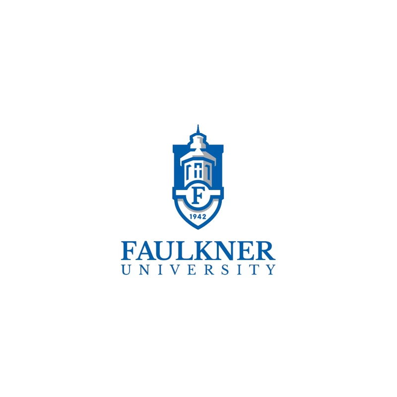 Faulkner University Logo - Educational Shield with Church Spire Design from 1942 Travel Mug