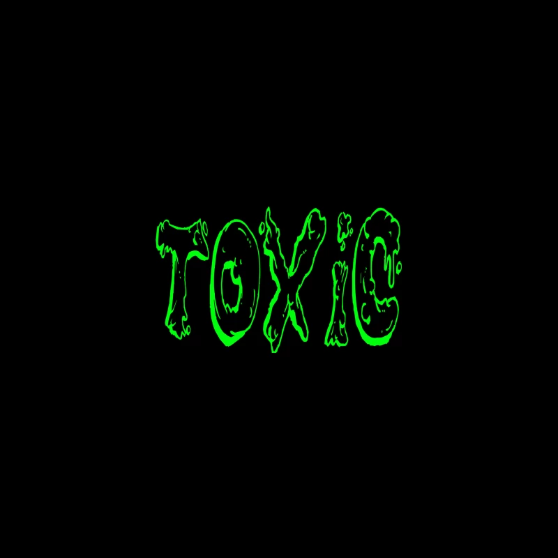 Glowing Toxic Text Design iPhone Case