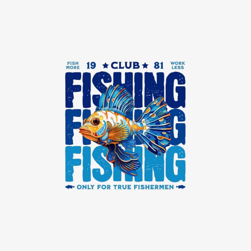 Design de poisson pour club de pêche Homme Manches Longues T-Shirt