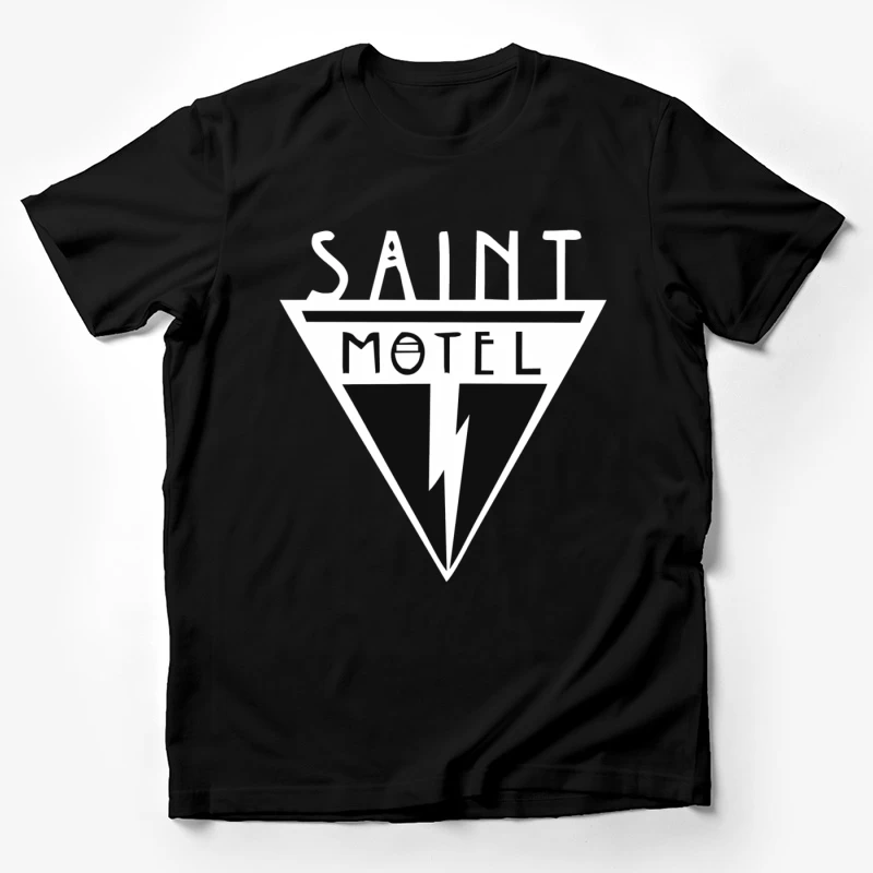 Saint Motel Vintage Triangle Logo with Lightning Bolt Design Male T-Shirt