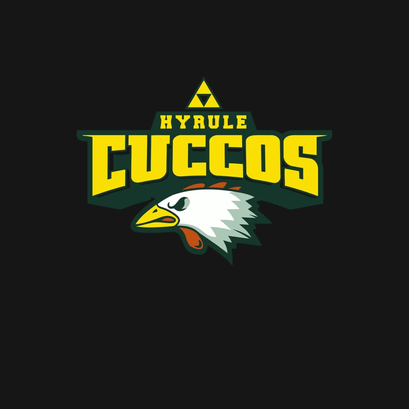 Hyrule Cuccos: Fantasy Sports Team Logo with Eagle Mascot Female Long Sleeve T-Shirt