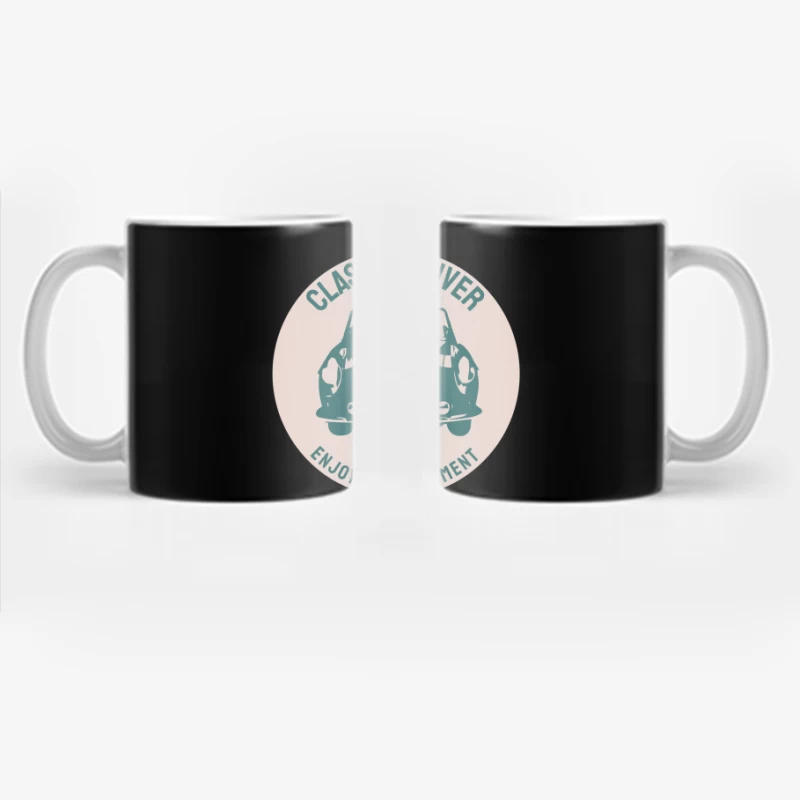 Vintage Classic Ferrari Driver Retro Logo Design Coffee Mug