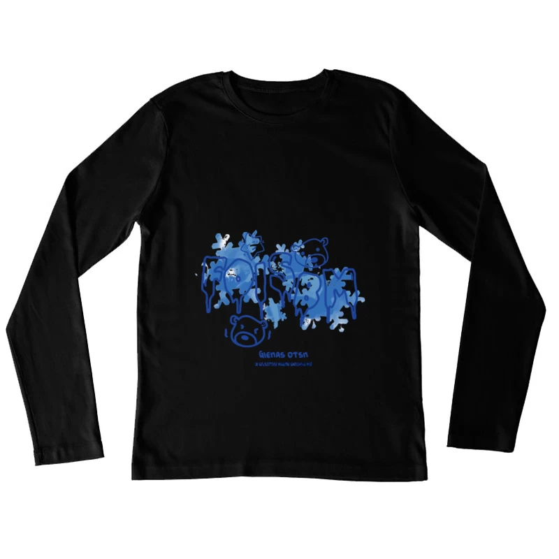 Eisige Bärenkälte auf Schrift Damen Langarm T-Shirt