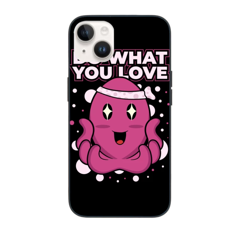 Playful Octopus Motivational Art iPhone Case