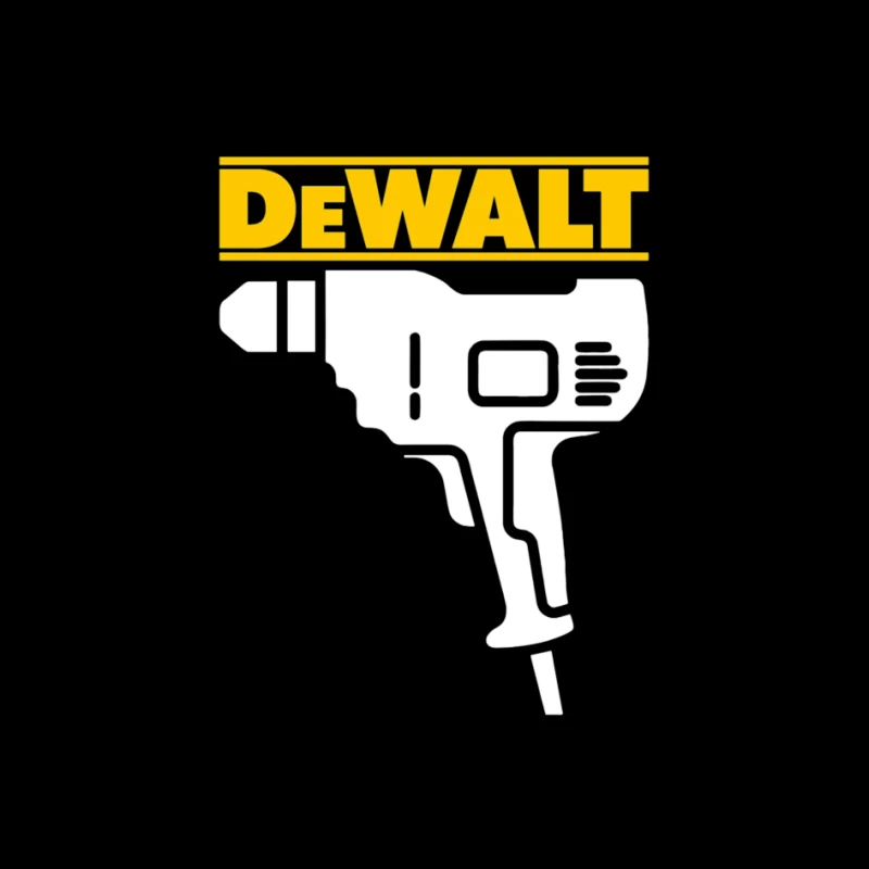 DeWalt Power Tool Drill Silhouette Design Pin