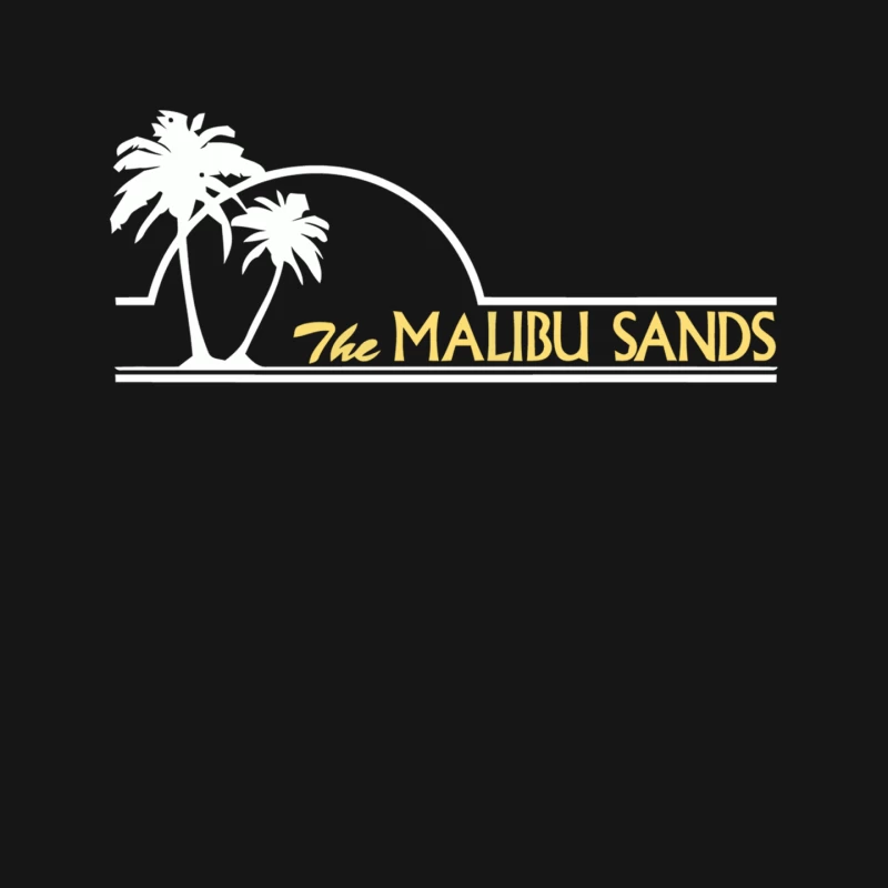 Malibu Sands: Yellow Text Logo for Beach Resort Mouse Pad