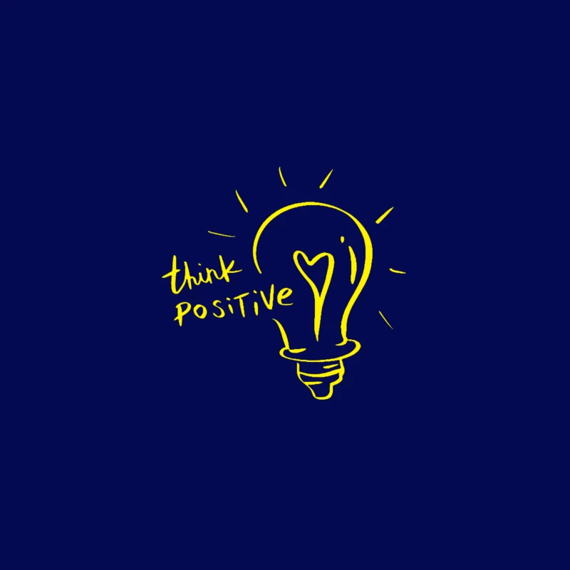 Positive Thinking Light Bulb Illustration iPhone Case